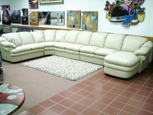 Раскладной диван из натуральной кожи угловой